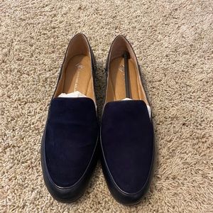 Antonio Melani Navy Blue Suede and Leather Loafer